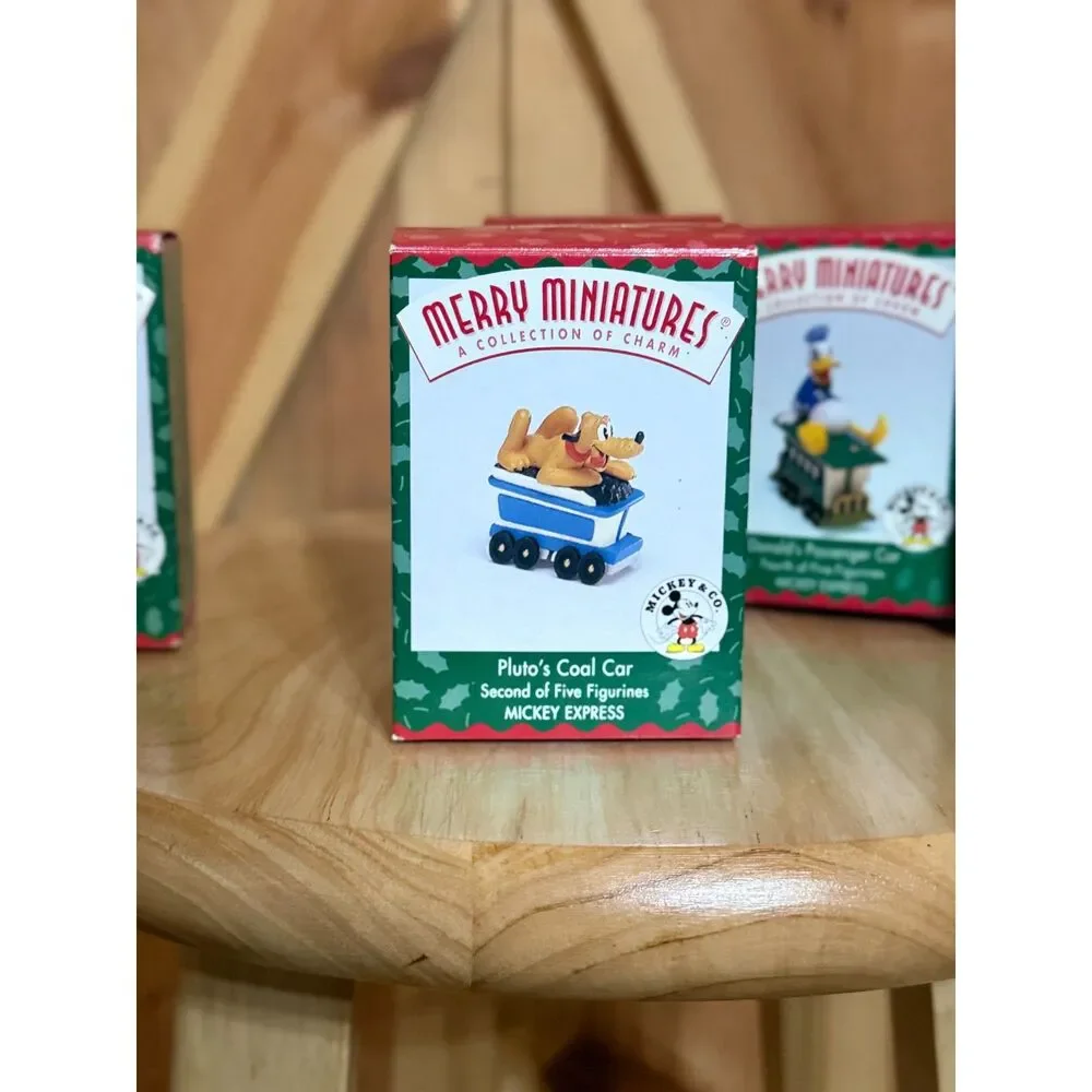 1998 EMPTY BOXES ONLY Hallmark Merry Miniatures Mickey Express Complete Set 5